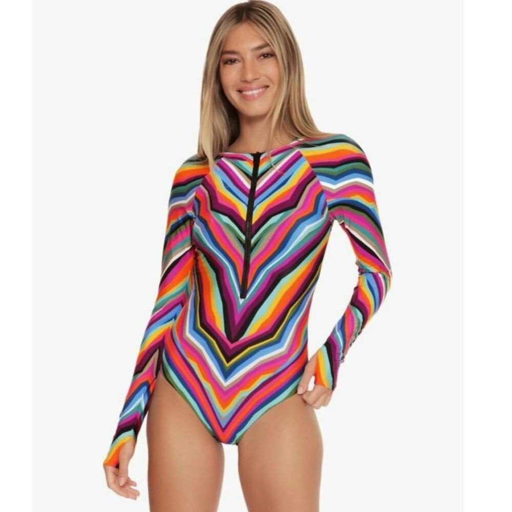 Trina Turk Louvre Paddle Suit Sz Medium - Picture 1 of 6